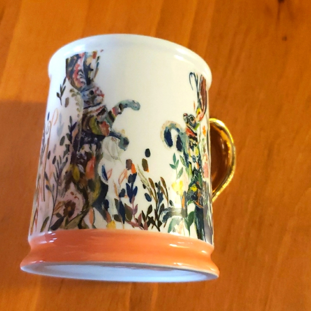 Anthropologie Starla M. Hoffman Dancing Hares Mug